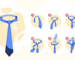 آموزش تصویری بستن کراوات 